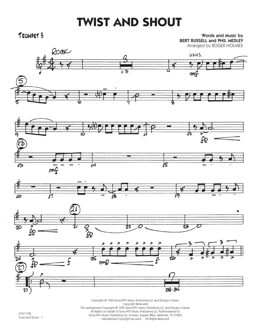 Twist And Shout - Trumpet 3