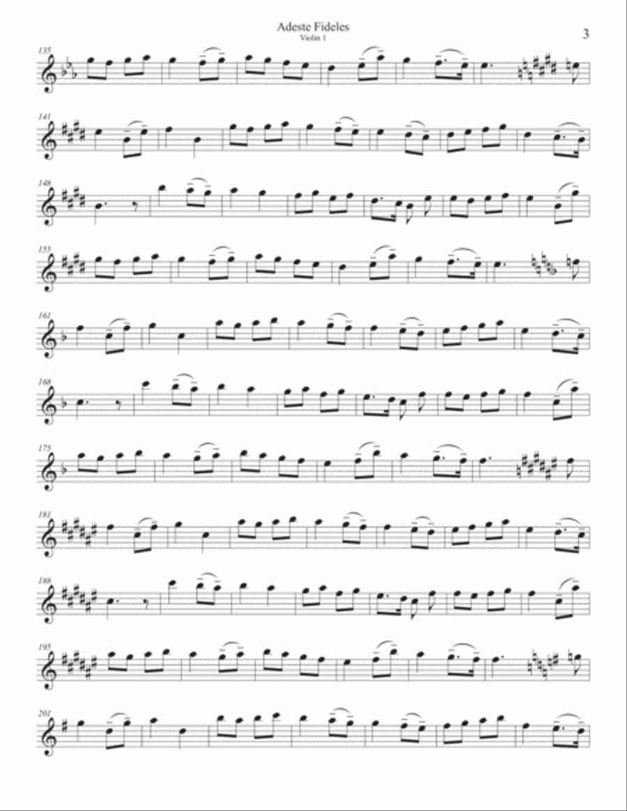 O Come, All Ye Faithful Set of Parts scores gallery preview page 3