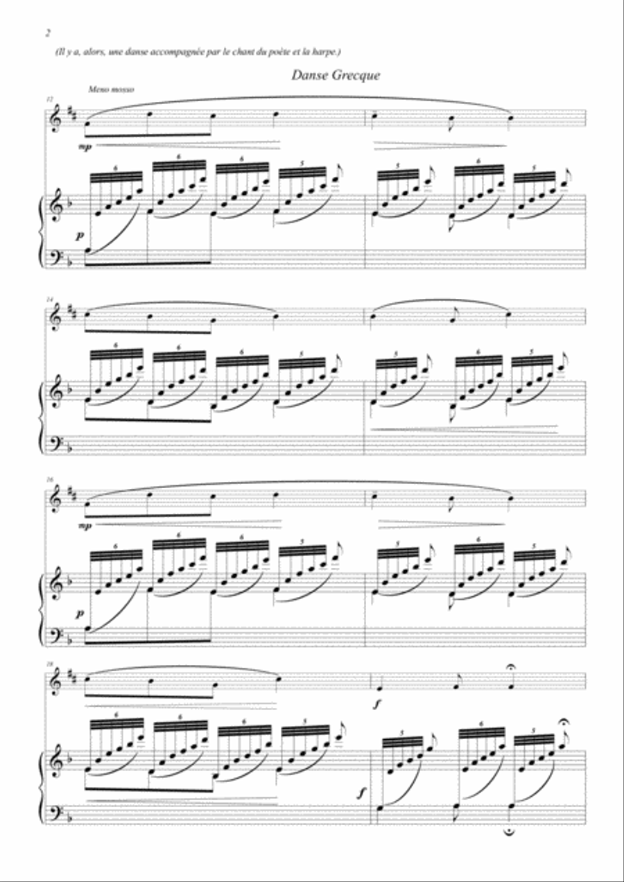 LE FILS DE L'ETOILE Camille ERLANGER (1863-1919) for Alto Saxophone and Harp Alto Saxophone scores gallery preview page 4