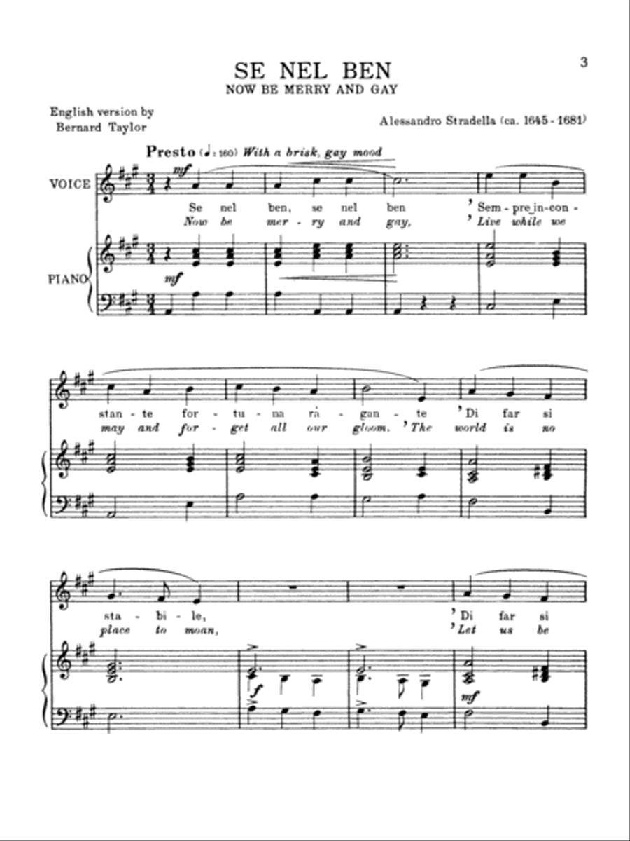 Classic Songs -- Italian, French & English Voice scores gallery preview page 3
