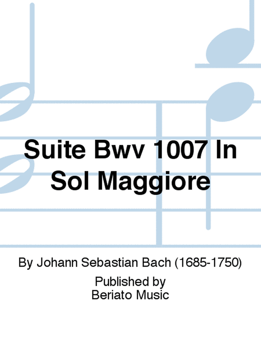 Suite Bwv 1007 In Sol Maggiore
