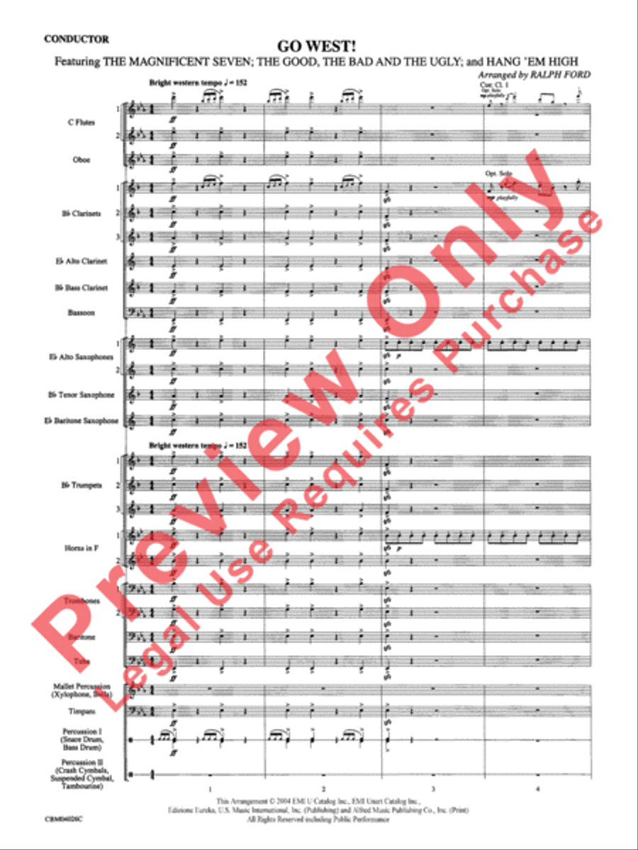 Go West! Concert Band scores gallery preview page 4