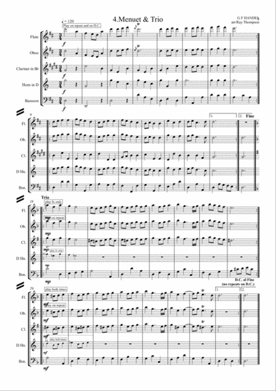 Handel: 4 Movements from 