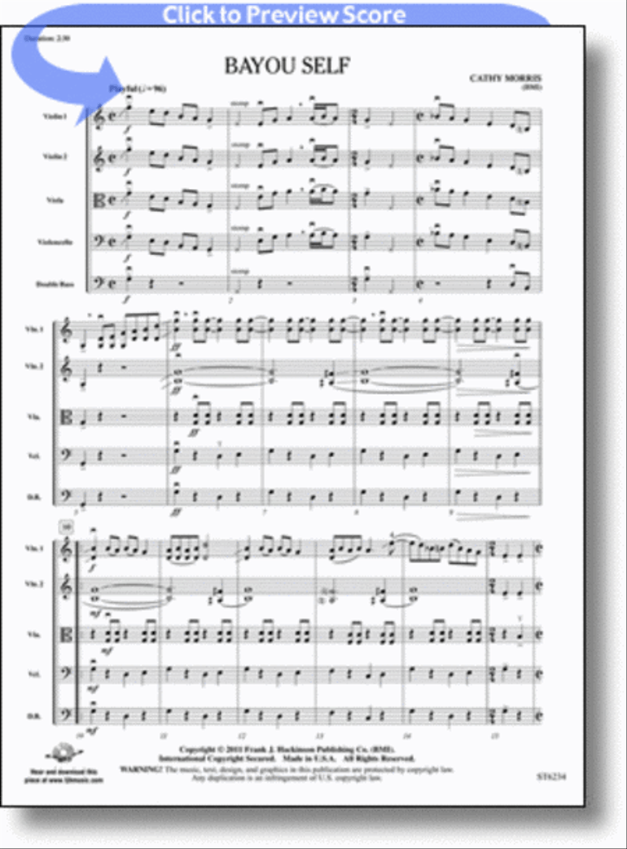 Bayou Self Bayou Self String Orchestra scores gallery preview page 1