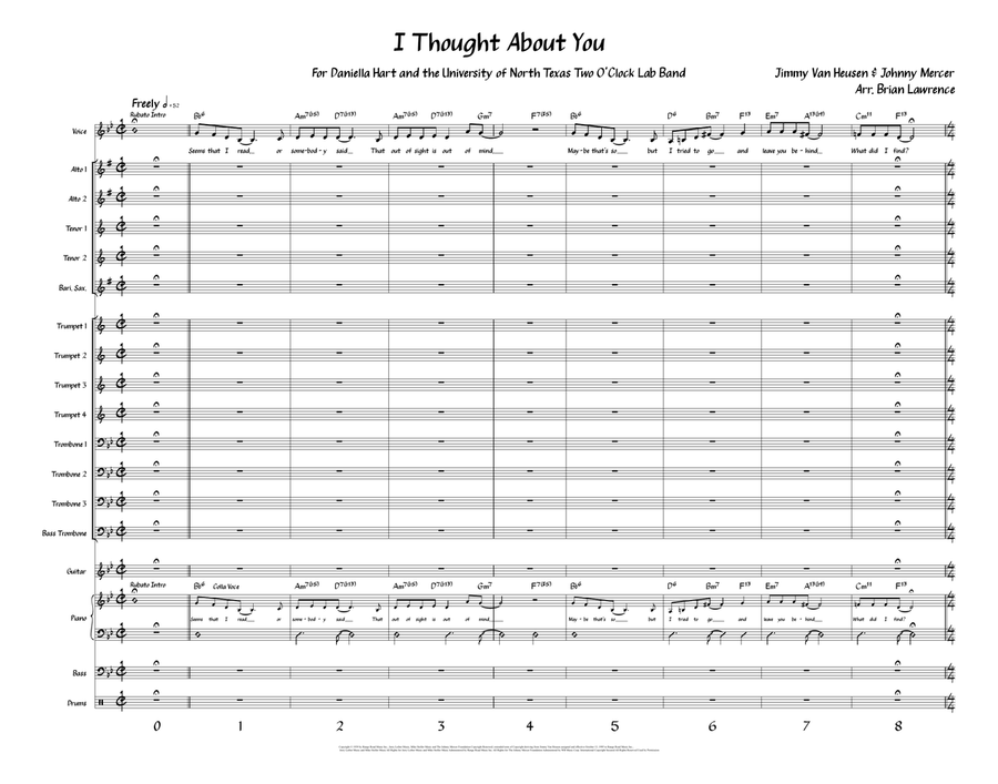I Thought About You Jazz Ensemble scores gallery preview page 1