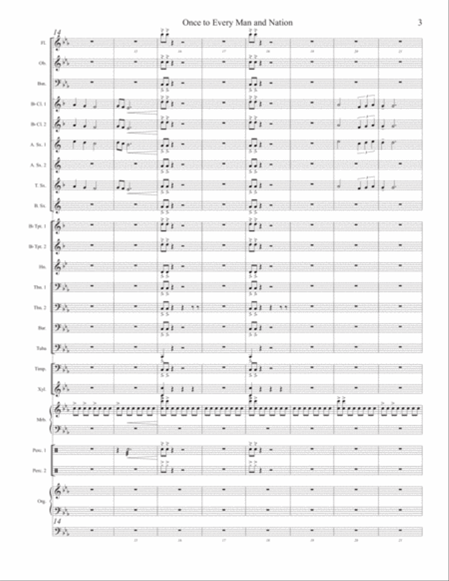 Once to Every Man Concert Band scores gallery preview page 4
