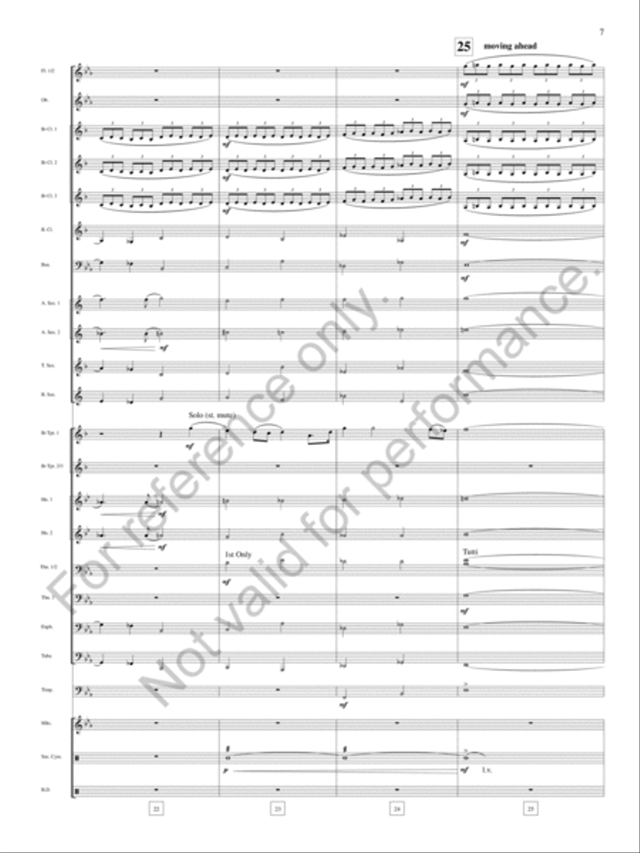 Leaves That Descend To No Drum Concert Band scores gallery preview page 8