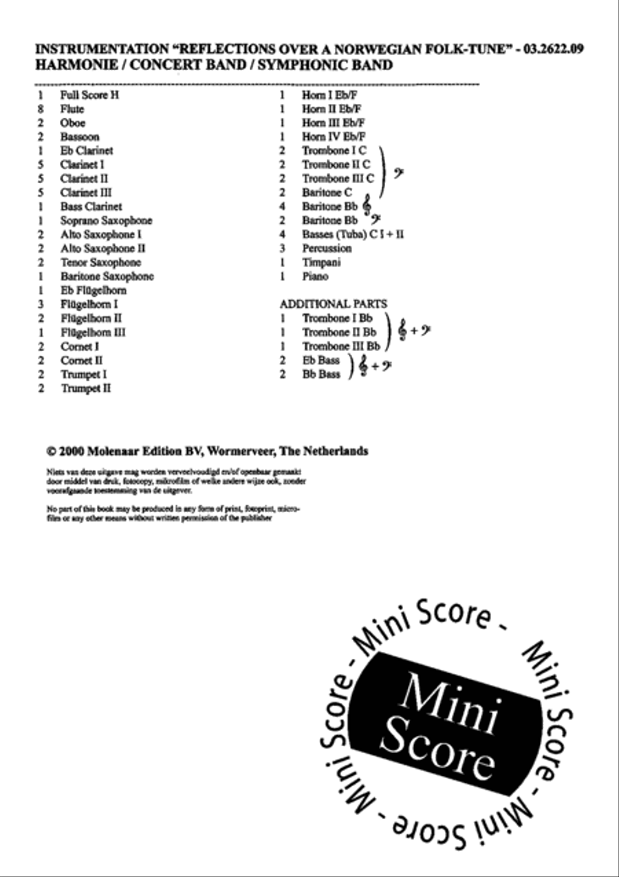 Reflections Over a Norwegian Concert Band scores gallery preview page 4