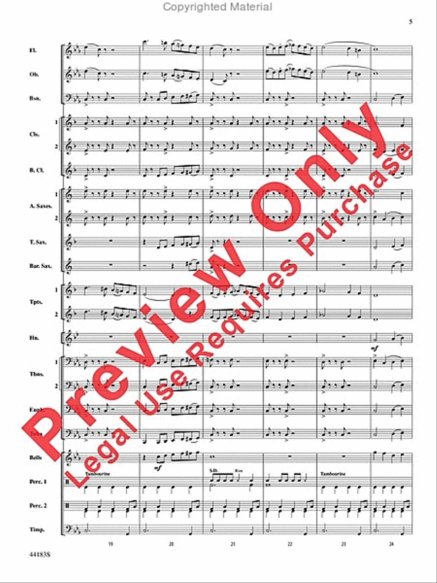 Cobra Dance Concert Band scores gallery preview page 6