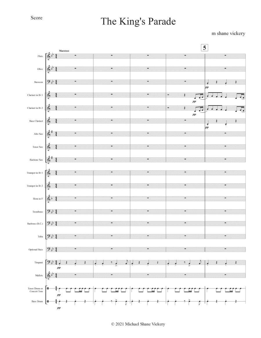 The King's Parade Concert Band scores gallery preview page 1