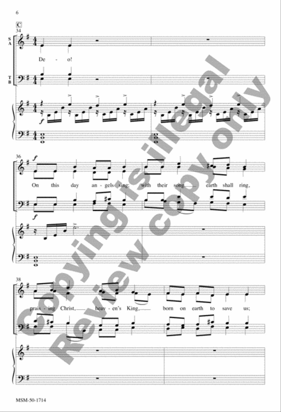 On This Day Earth Shall Ring 4-Part scores gallery preview page 6