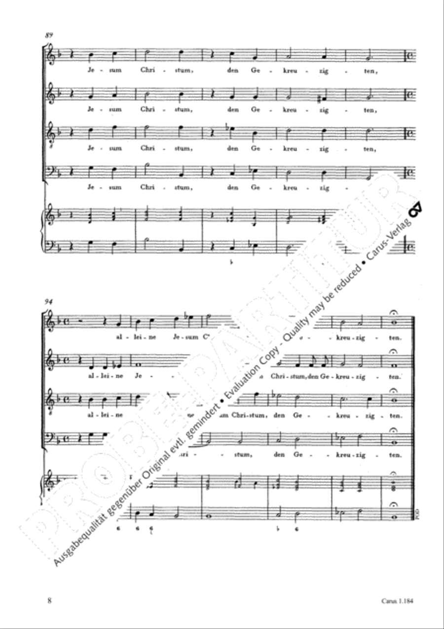 Ich hielte mich nicht dafur 4-Part scores gallery preview page 9