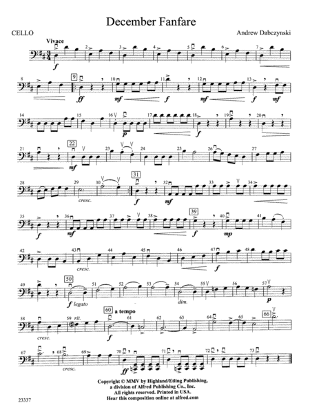 December Fanfare: Cello