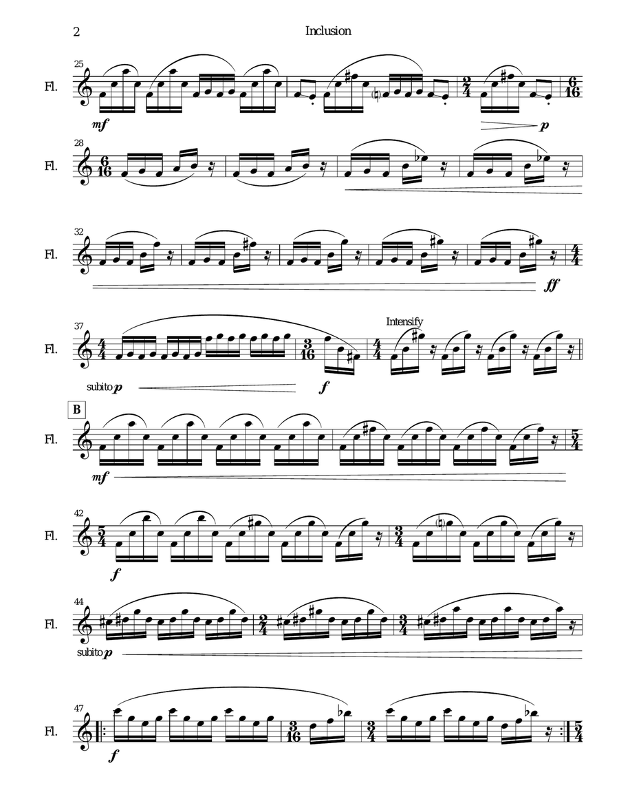Inclusion Flute Solo scores gallery preview page 3
