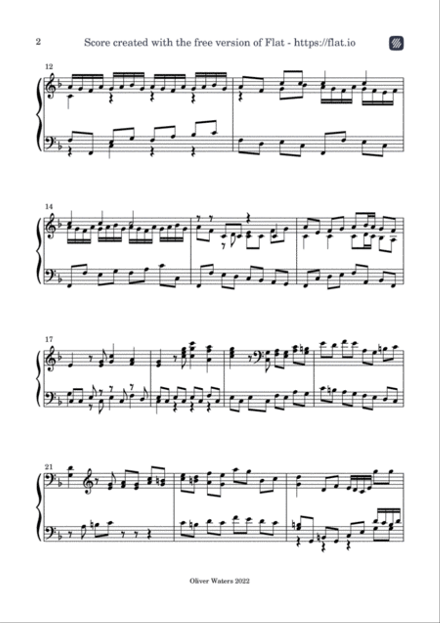 “Messiah 2.26: All we like sheep” - Arranged for solo piano Piano Solo scores gallery preview page 2