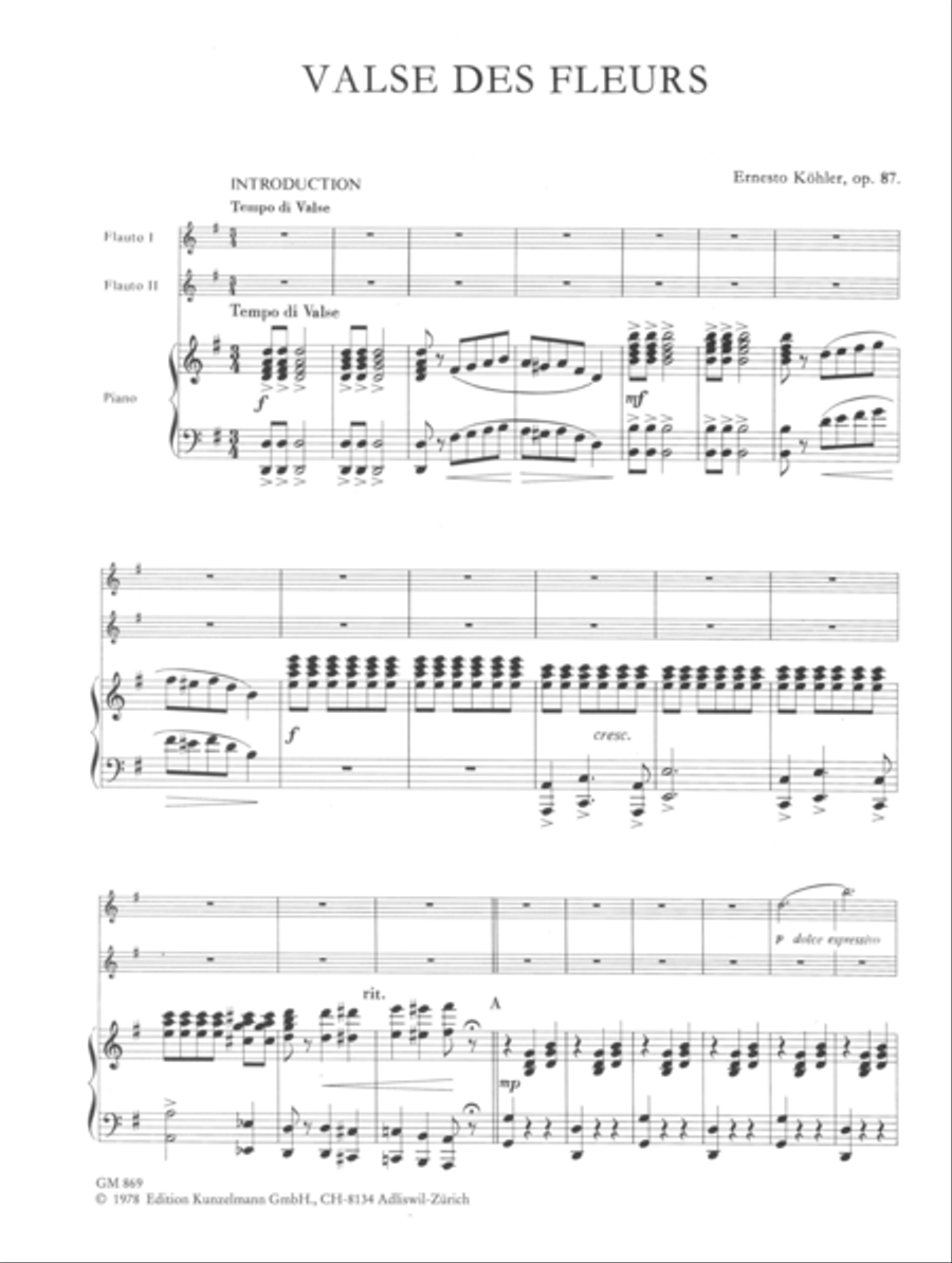 Valse des fleurs Flute Duet scores gallery preview page 2