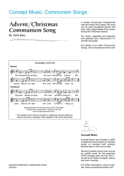 Advent/Christmas Communion Song image number null