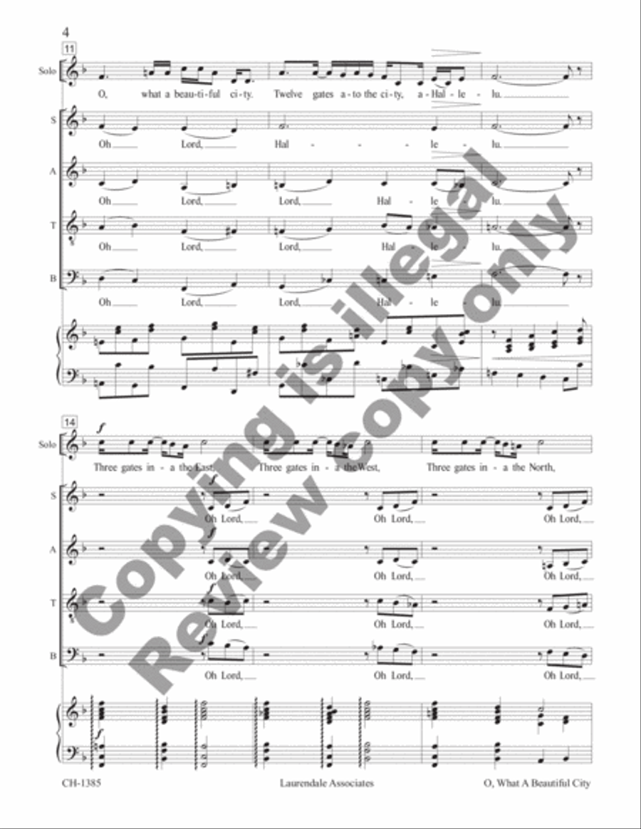 O, What a Beautiful City O, What a Beautiful City Choir scores gallery preview page 4