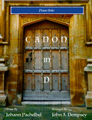 Book cover for Canon in D (Piano Solo)