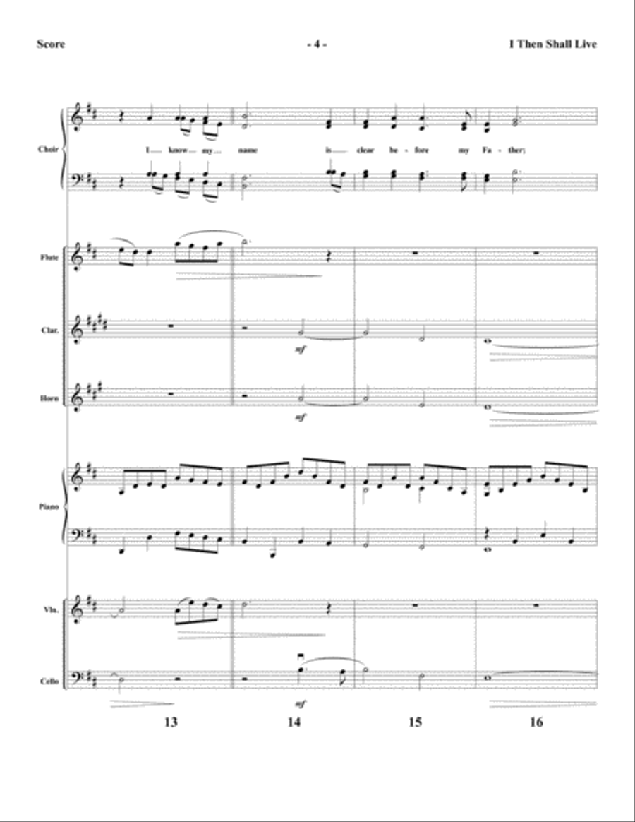 I Then Shall Live - Instrumental Ensemble Score and Parts Choir scores gallery preview page 6