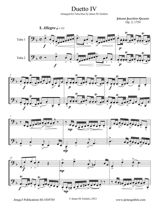 Quantz: Duetto Op. 2 No. 4 for Tuba Duo