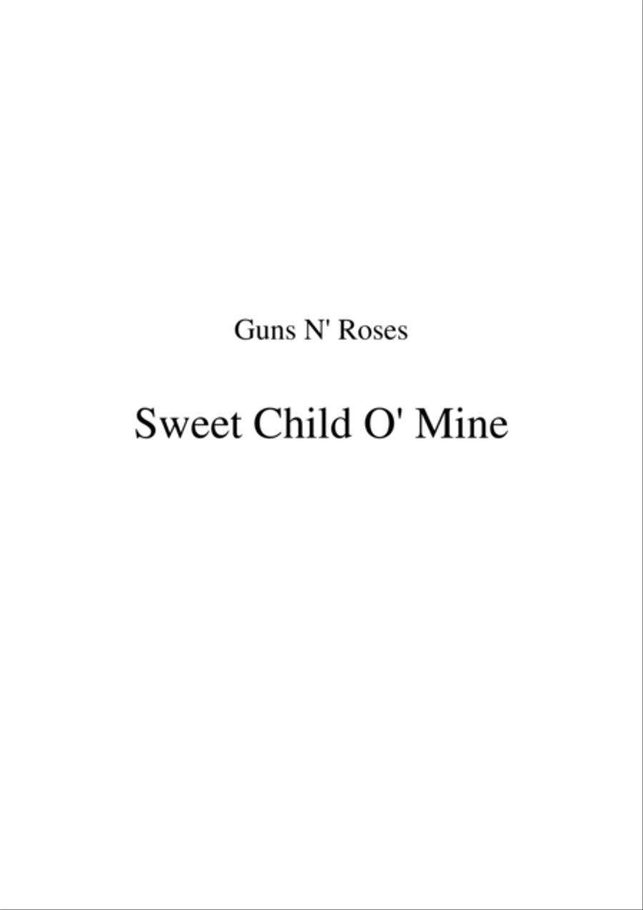Sweet Child O' Mine String Quartet scores gallery preview page 3