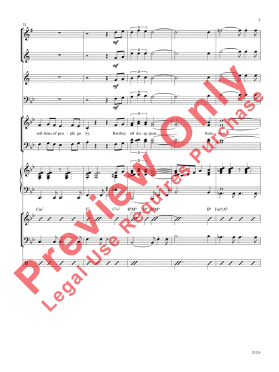 I Only Have Eyes for You / The More I See You Choir scores gallery preview page 8