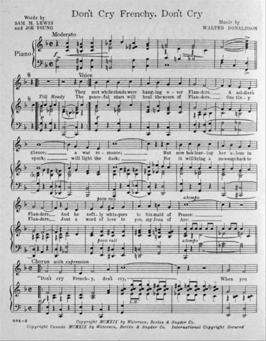 Don't Cry Frency Don't Cry Voice scores gallery preview page 2