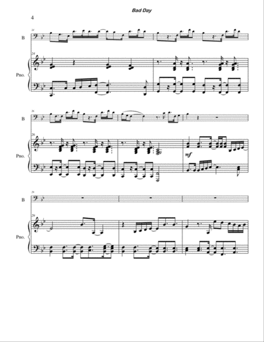 Bad Day Bad Day Bassoon scores gallery preview page 4
