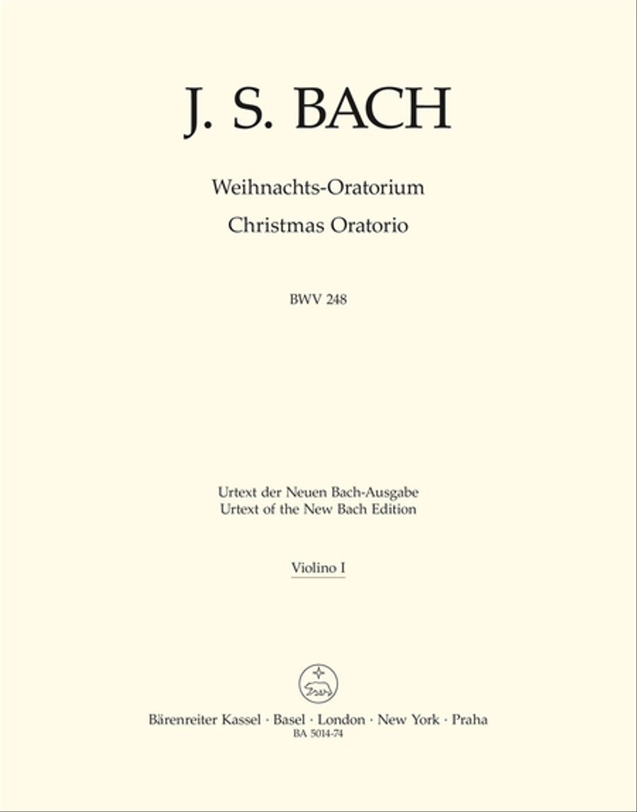 Christmas Oratorio, BWV 248 Violin scores gallery preview page 1