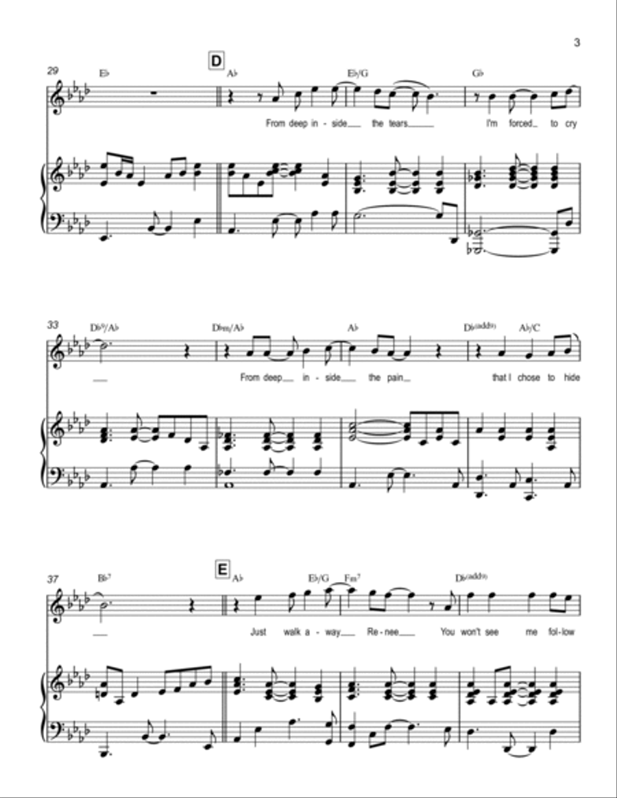 Walk Away Renee Voice scores gallery preview page 3