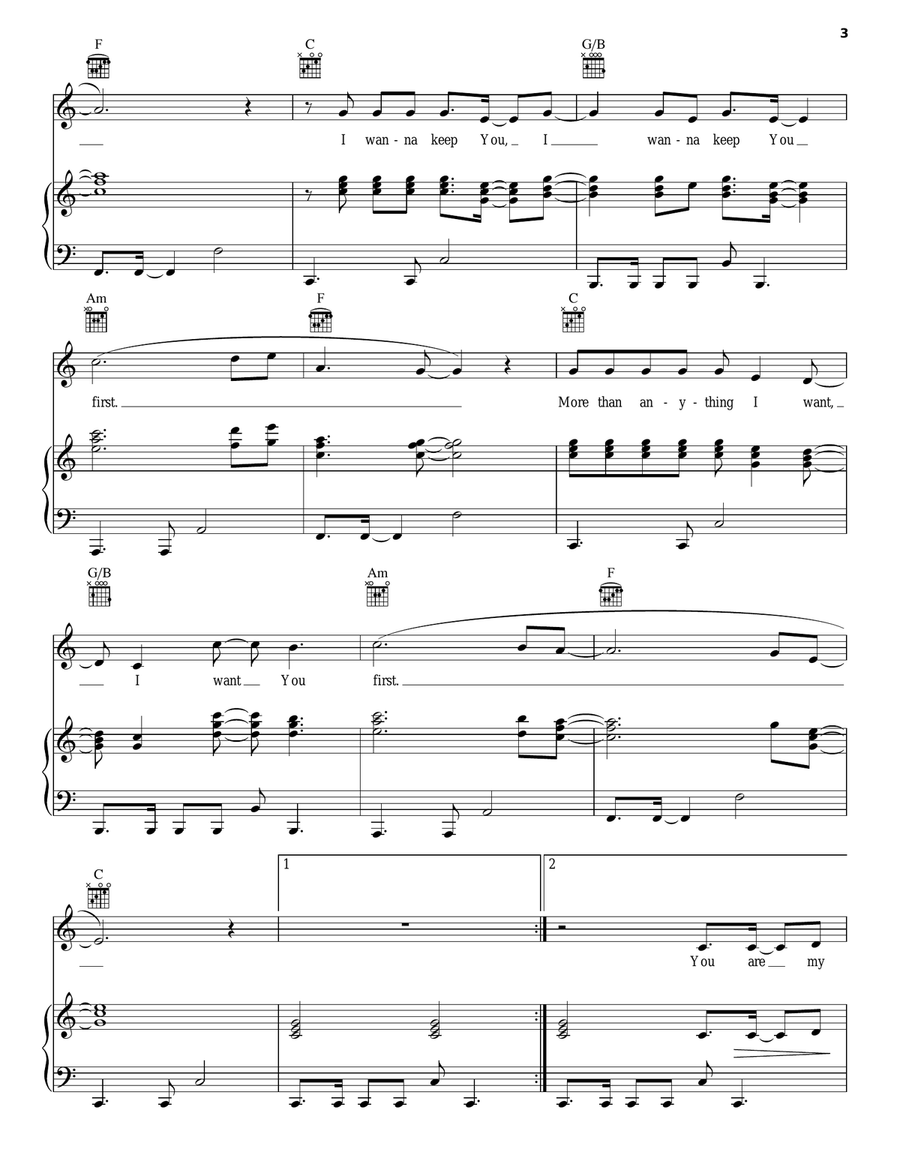 First Piano, Vocal, Guitar scores gallery preview page 3