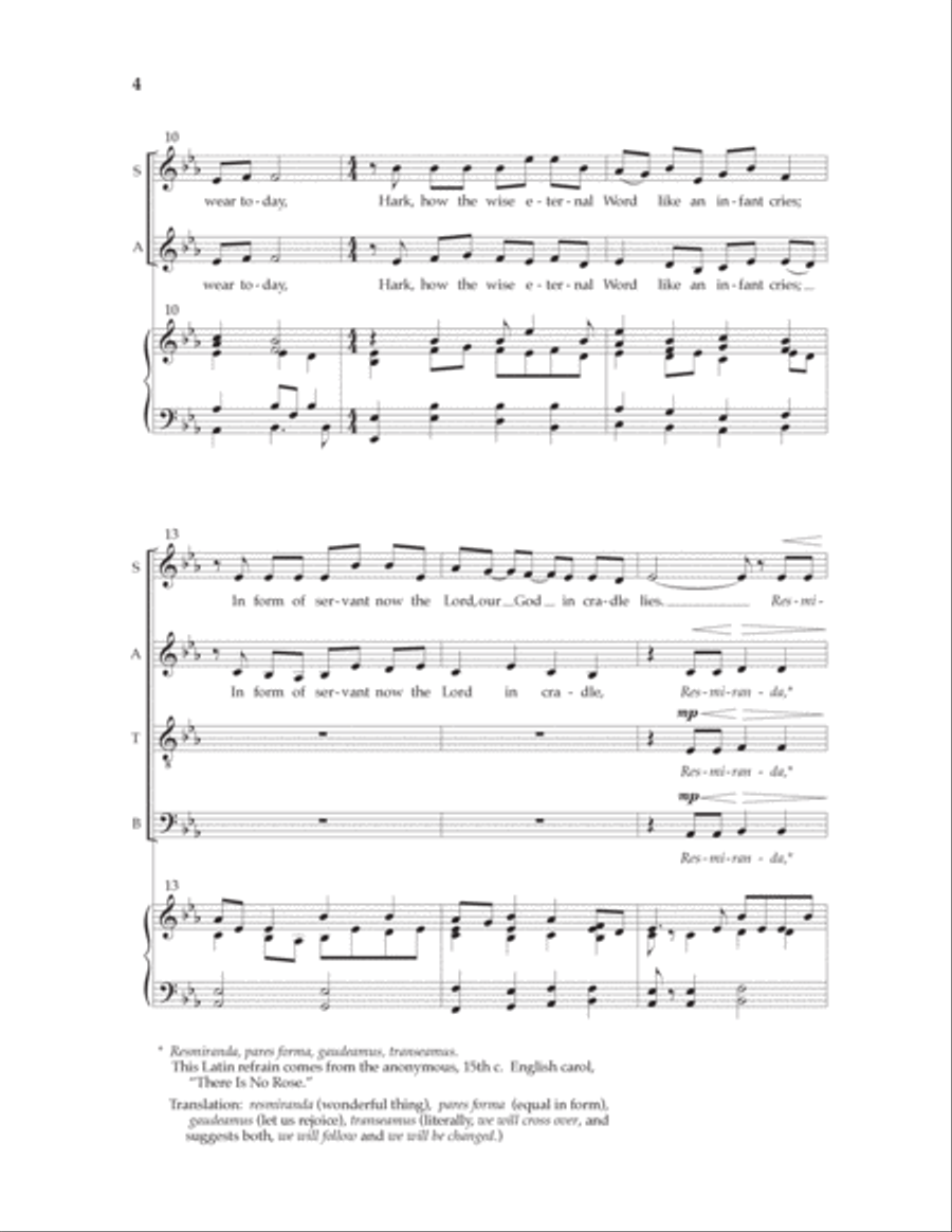 Res Miranda (Wonderful Thing) 4-Part scores gallery preview page 2