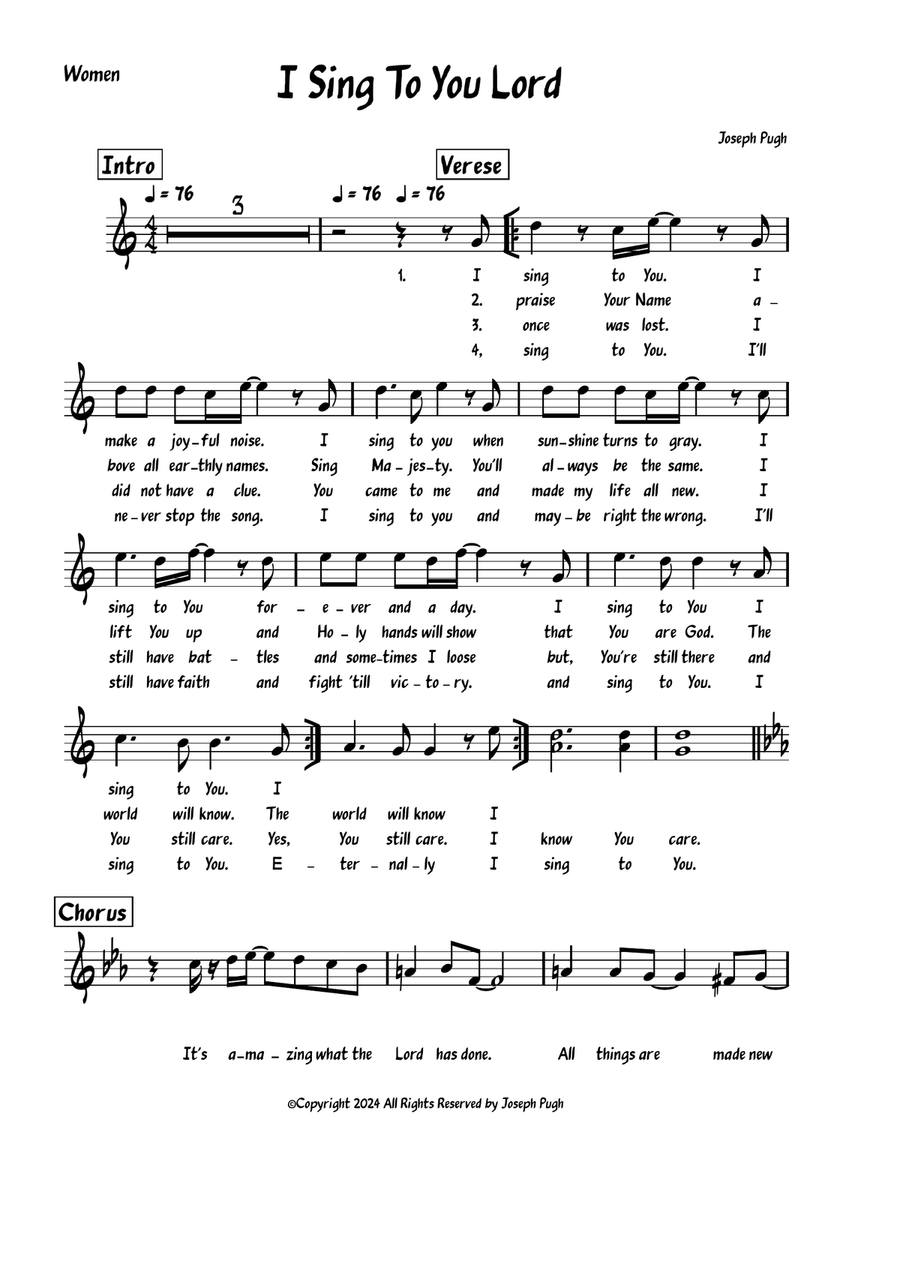 I Sing To You Lord Jazz Ensemble scores gallery preview page 5