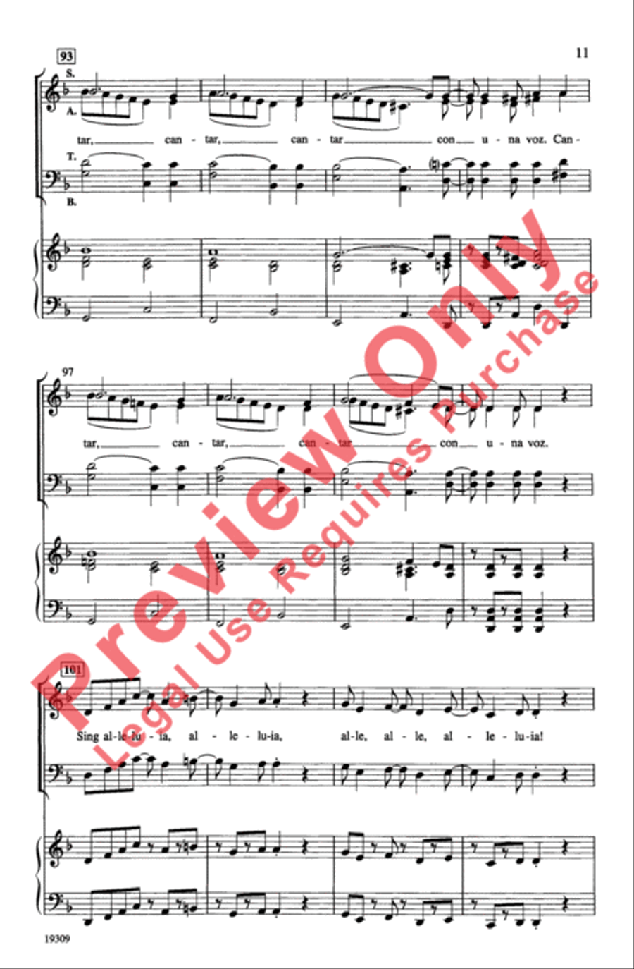 ¡Cantar! (Sing!) 4-Part scores gallery preview page 11