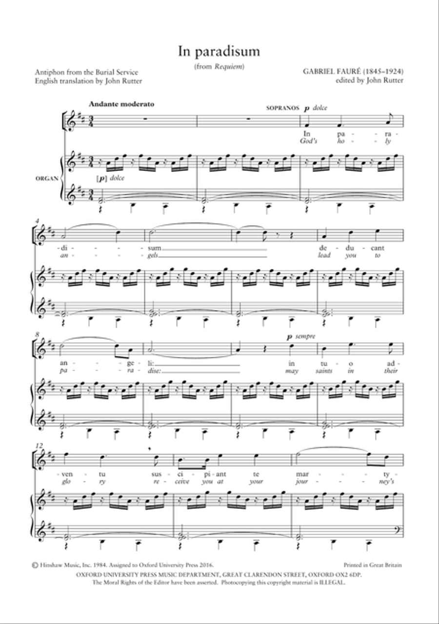 In Paradisum In Paradisum 4-Part scores gallery preview page 2