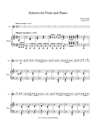 Book cover for Scherzo for Viola and Piano
