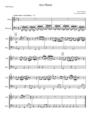 Ave Maria (Franz Schubert) for Oboe & Bassoon Duo