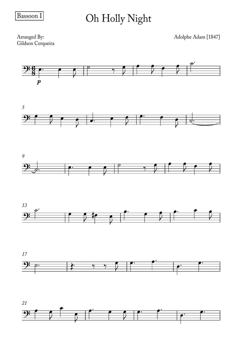Oh Holy night Woodwind Duet scores gallery preview page 4