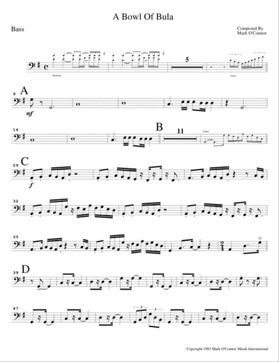 Thirty-Year Retrospective Collection (Bass Part – violin, mandolin, guitar, bass) Small Ensemble scores gallery preview page 4