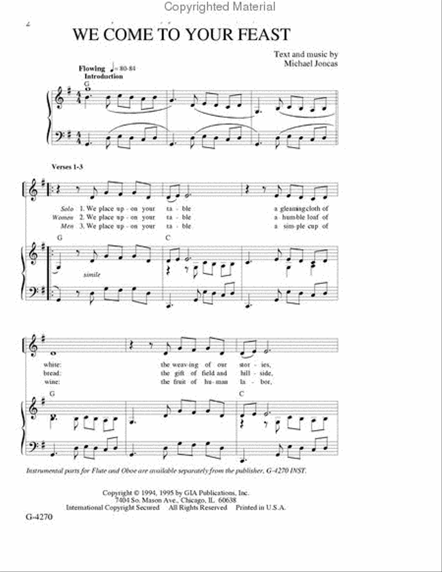 We Come to Your Feast We Come to Your Feast 3-Part scores gallery preview page 2