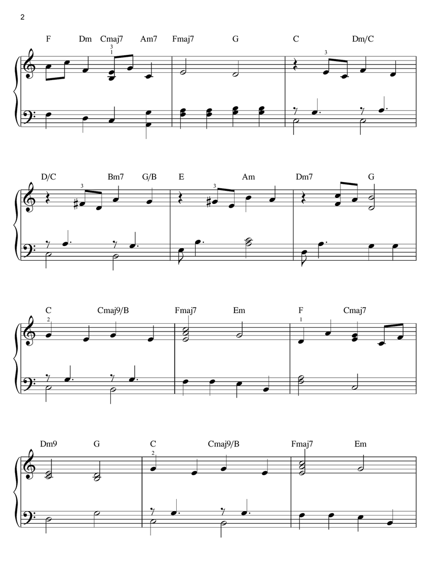 Somewhere In My Memory Easy Piano scores gallery preview page 2