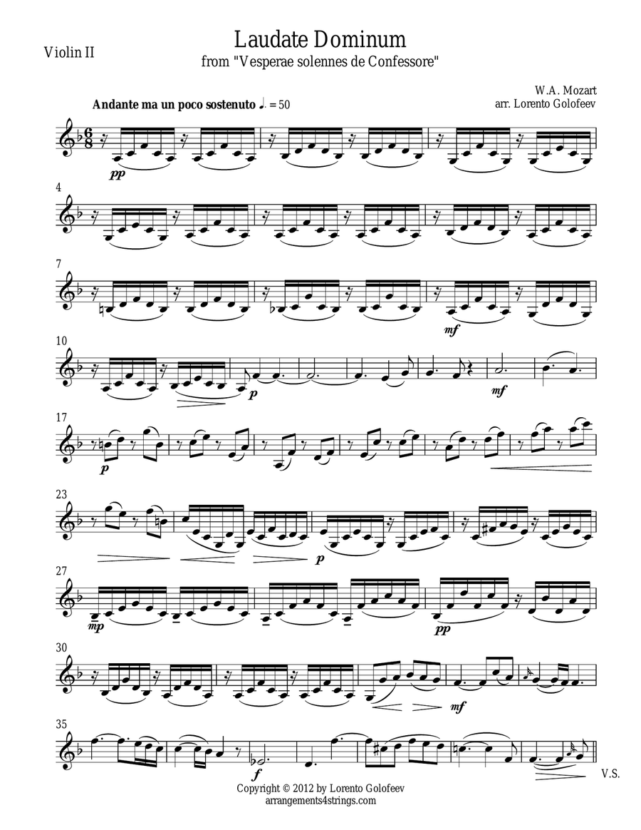 Laudate Dominum String Quartet scores gallery preview page 3