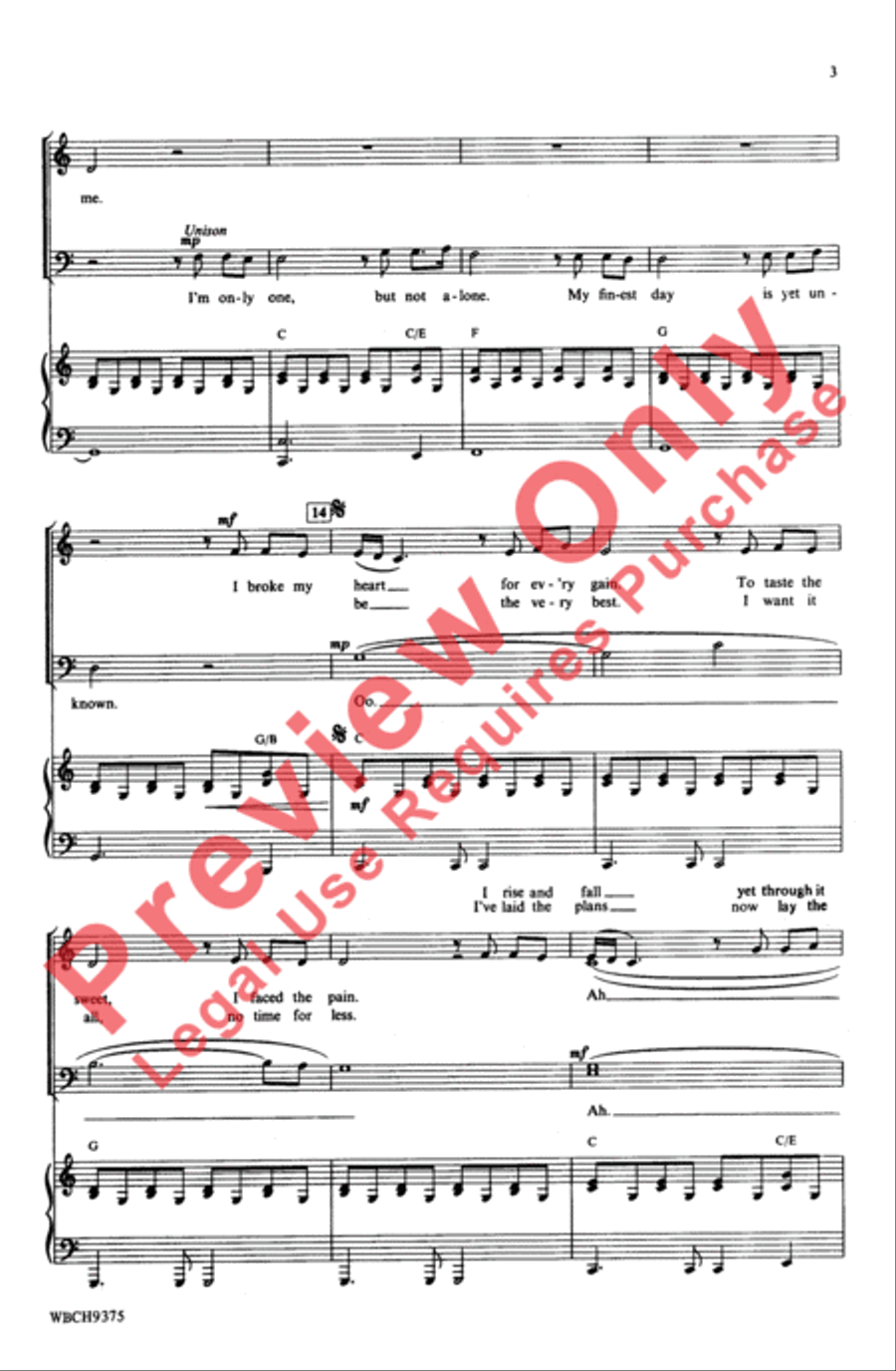 One Moment in Time 4-Part scores gallery preview page 3