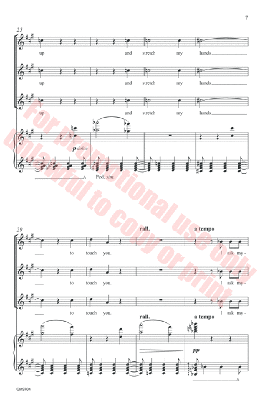 Do Not Go My Love SSA scores gallery preview page 7