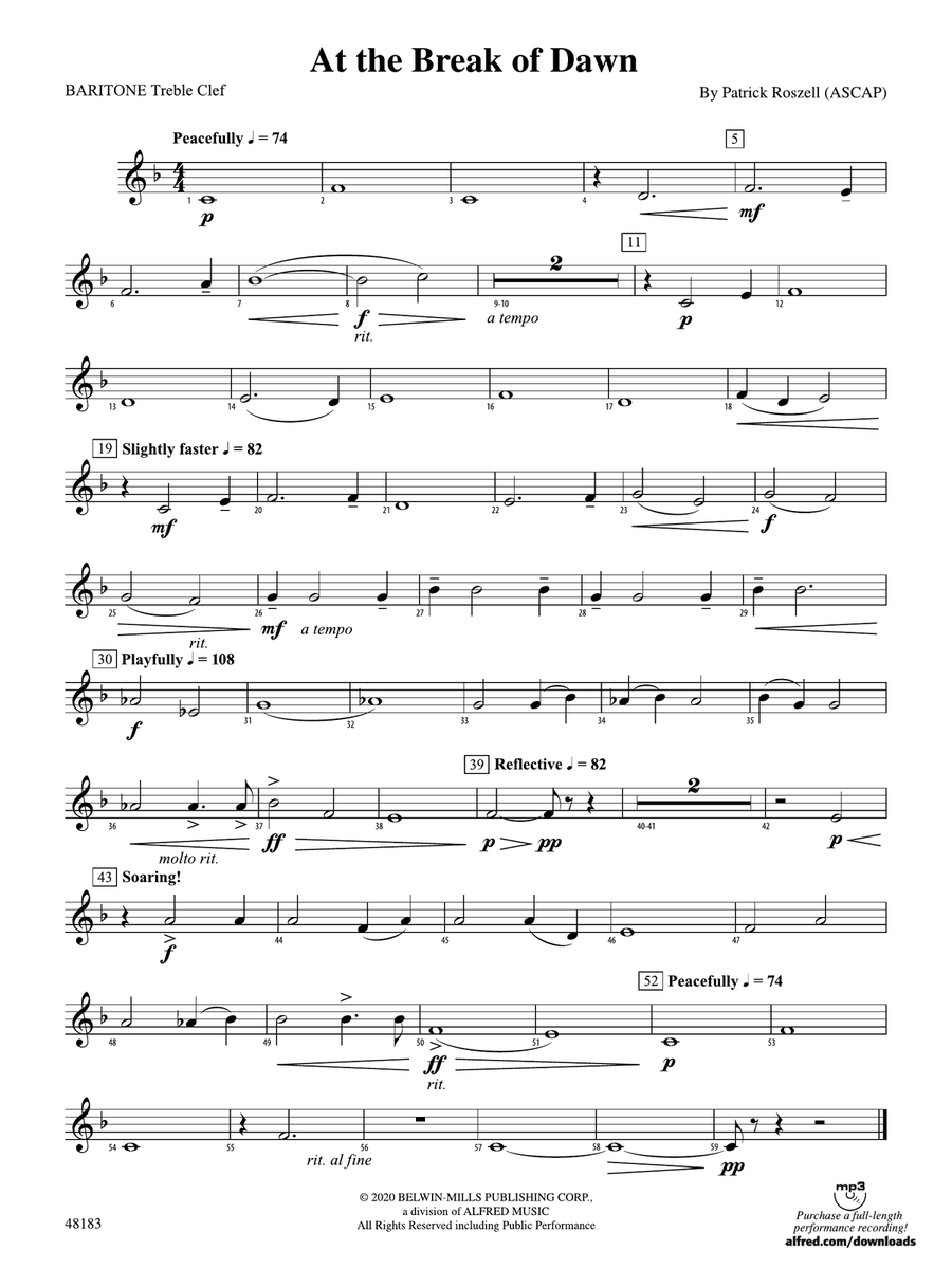 At the Break of Dawn: Baritone T.C.