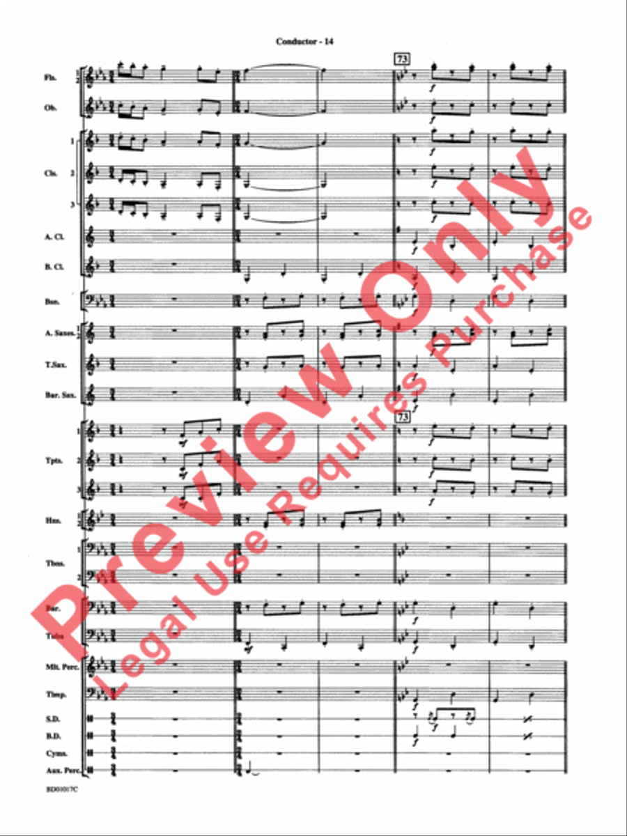Outback Fantasy Concert Band scores gallery preview page 17