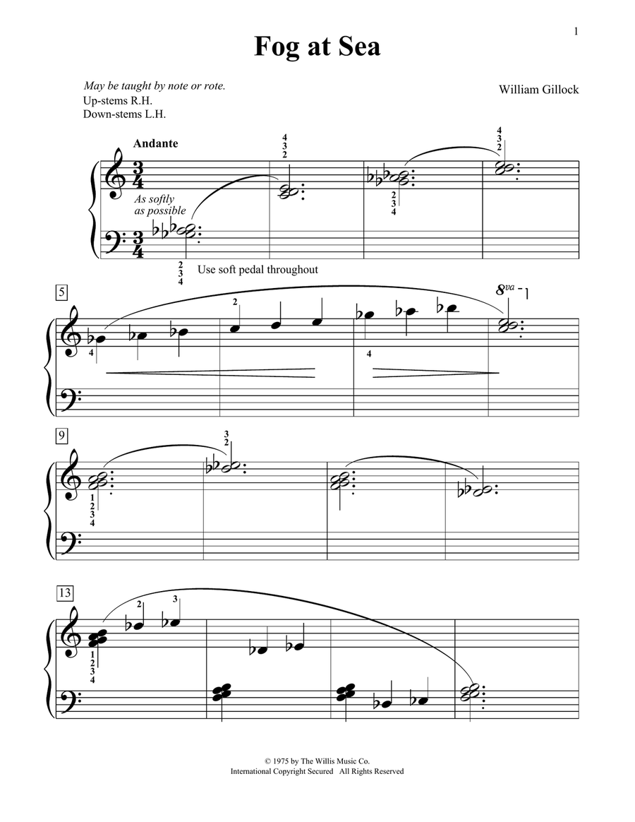 Fog At Sea Piano Method scores gallery preview page 1
