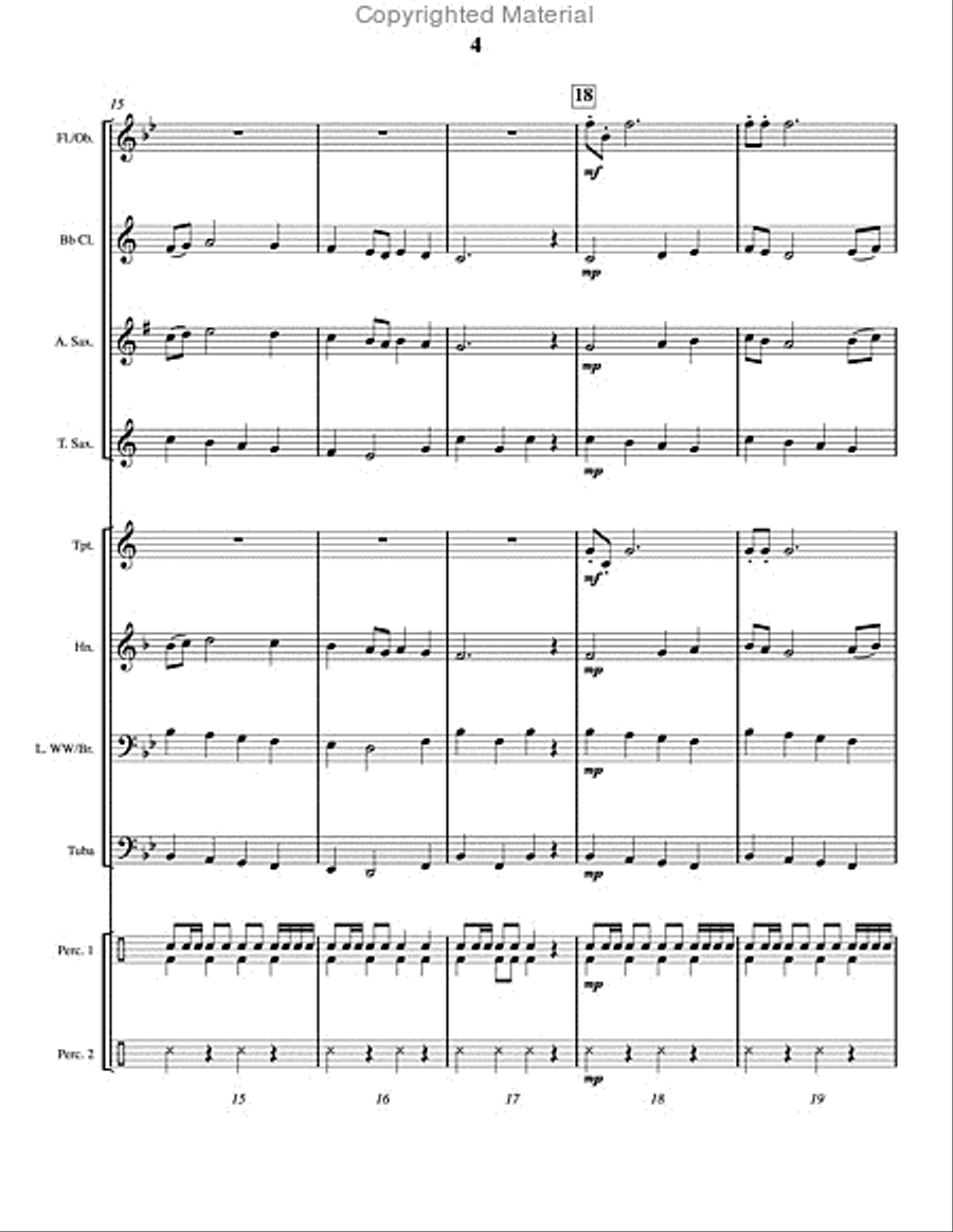 Highlands March Highlands March Concert Band scores gallery preview page 5