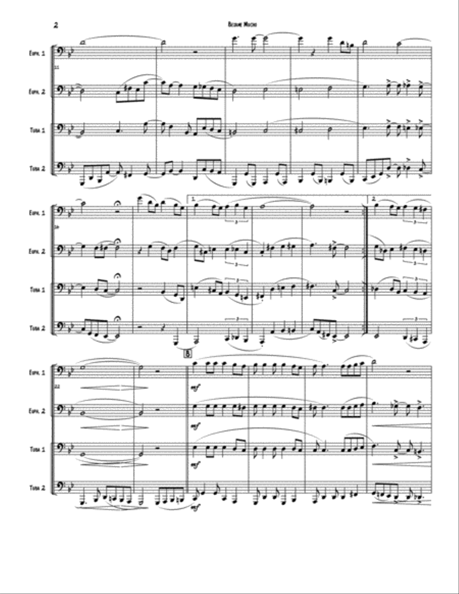 Besame Mucho (Kiss Me Much) Brass Ensemble scores gallery preview page 2